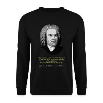 Johann Sebastian Bach Quote - Unisex Sweatshirt - black - Front - Alina (178cm) & Michal (187cm)