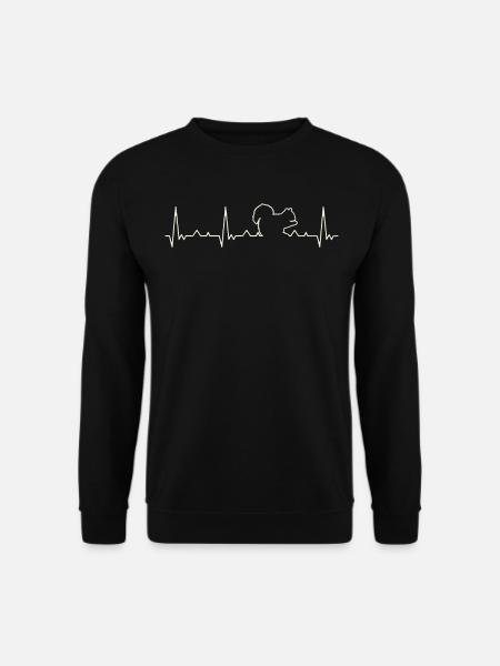 EichhörnchenEKG HerzSchlag - Unisex Pullover - Schwarz