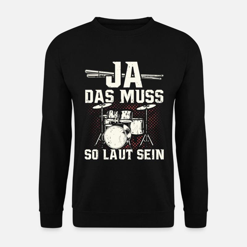 Schlagzeug Drummer Schlagzeuger Geschenk Drums - Unisex Pullover - Schwarz