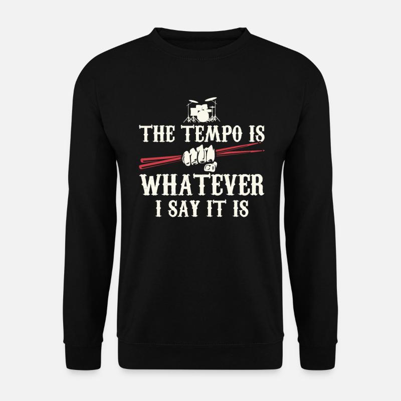 Schlagzeug Schlagzeuger Drummer Geschenk Trommler - Unisex Pullover - Schwarz