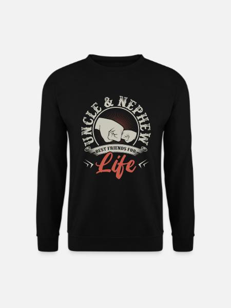 Onkel Neffe Geschenk lustig Geburtstag Bday - Unisex Pullover - Schwarz