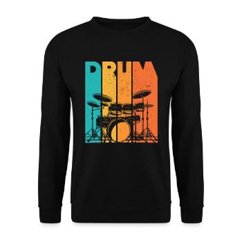 Batterie batteur cadeau batteur batterie - Sweat-shirt Unisexe - noir - Devant - Alina (178cm) & Michal (187cm)