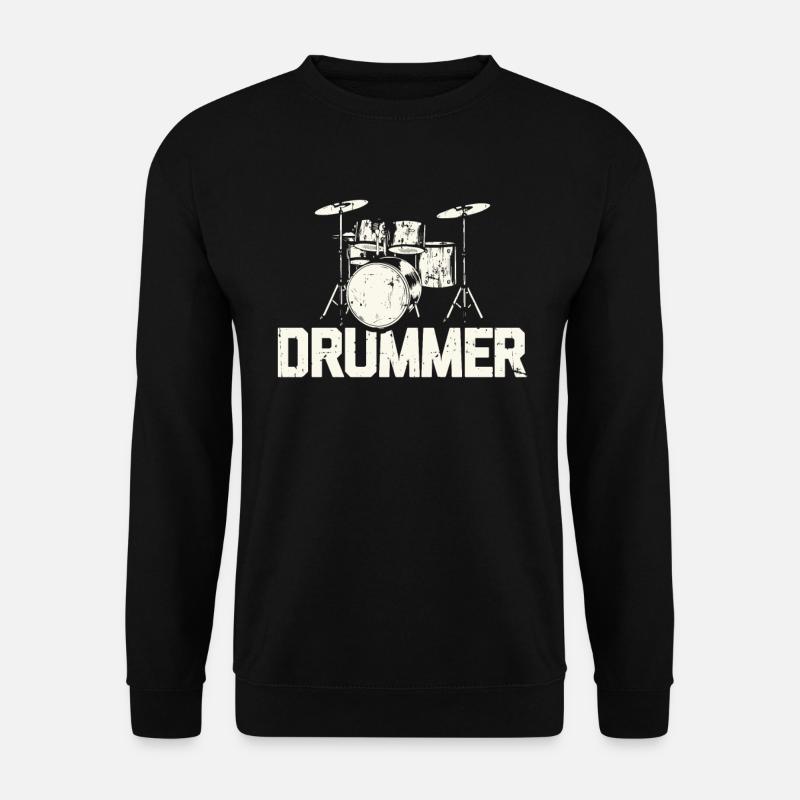 Schlagzeug Schlagzeuger Geschenk Drummer Trommler - Unisex Pullover - Schwarz
