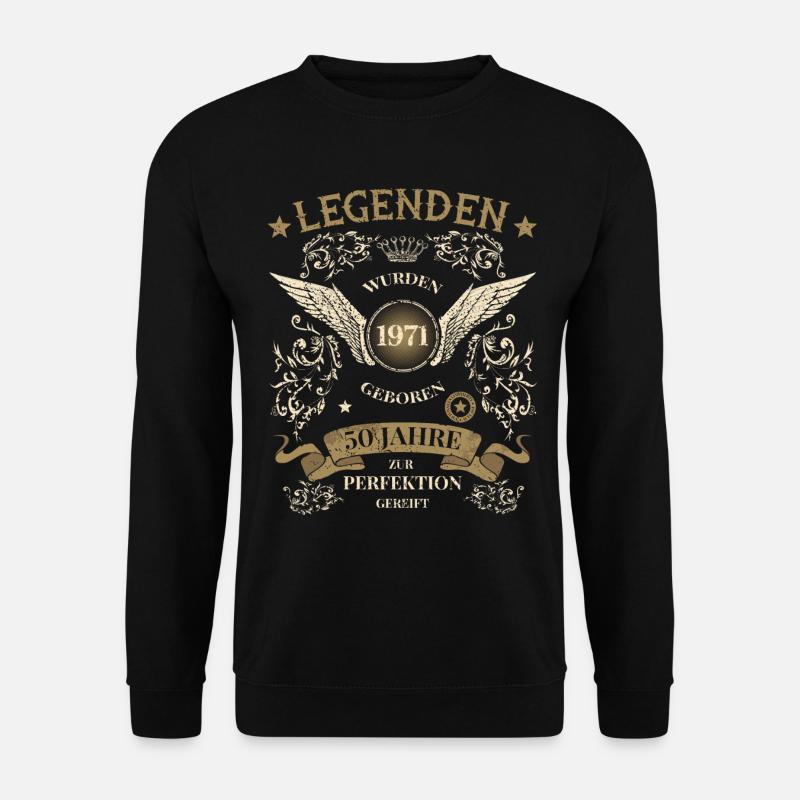 50. Geburtstag 50 Jahre runder Geburtstag 1971 - Unisex Pullover - Schwarz