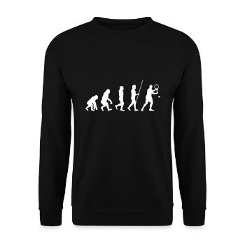 Évolution du tennis - Sweat-shirt Unisexe - noir - Devant - Alina (178cm) & Michal (187cm)