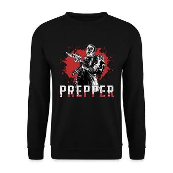 Prepper Survival Apocalypse Survival Gift Idea - Unisex Sweatshirt - black - Front - Alina (178cm) & Michal (187cm)