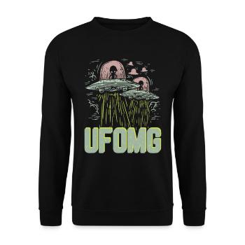 T-shirt Alien pour tous ceux qui aiment les extraterrestres - Sweat-shirt Unisexe - noir - Devant - Alina (178cm) & Michal (187cm)