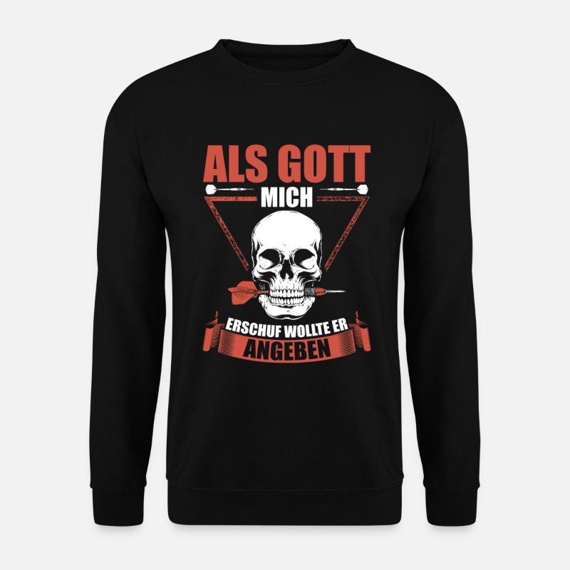 Dart Darten Darts Dartspieler Geschenk Darter - Unisex Pullover - Schwarz