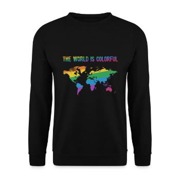 The world is colorful - Sweat-shirt Unisexe - noir - Devant - Alina (178cm) & Michal (187cm)
