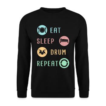 Batteur batteur batteur cadeau batteur - Sweat-shirt Unisexe - noir - Devant - Alina (178cm) & Michal (187cm)