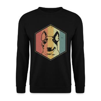 Propriétaires de chiens Bull Terrier | Cadeau Bull Terrier - Sweat-shirt Unisexe - noir - Devant - Alina (178cm) & Michal (187cm)