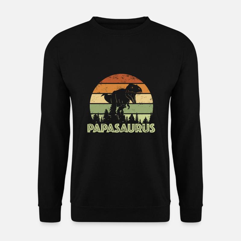 Papasaurus - Unisex Pullover - Schwarz