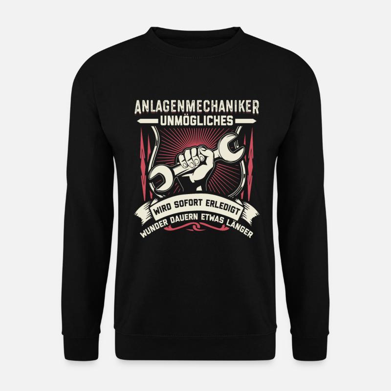 Anlagenmechaniker SHK | Heizungsbauer Geschenk - Unisex Pullover - Schwarz