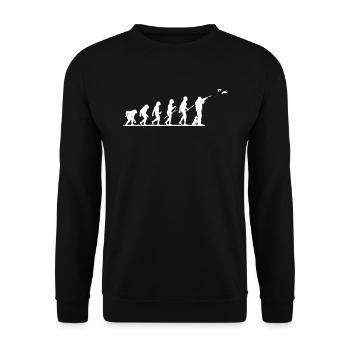 Chasse chasse evolution | Chasse tueuse cadeau - Sweat-shirt Unisexe - noir - Devant - Alina (178cm) & Michal (187cm)