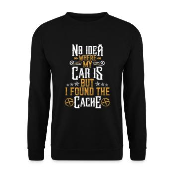 Je ne sais pas où est ma voiture #Geocaching - Sweat-shirt Unisexe - noir - Devant - Alina (178cm) & Michal (187cm)