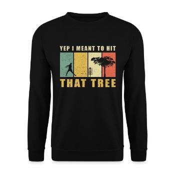 Discgolf Disc Golf | Discgolfspieler Geschenk - Unisex Pullover - Schwarz - Vorne - Alina (178cm) & Michal (187cm)