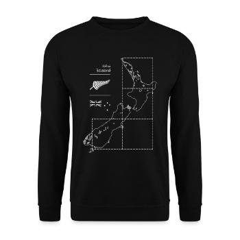 Neuseeland moderne Streetwear Ästhetik Kiwi Maori - Unisex Pullover - Schwarz - Vorne - Alina (178cm) & Michal (187cm)