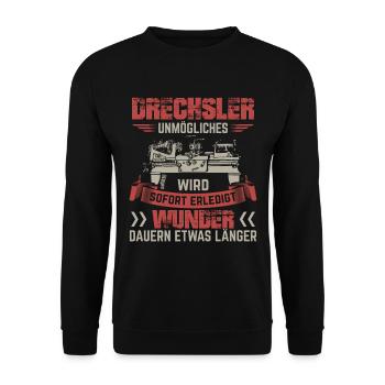 Drechsler Drechseln Drechslermeister Geschenk - Unisex Pullover - Schwarz - Vorne - Alina (178cm) & Michal (187cm)