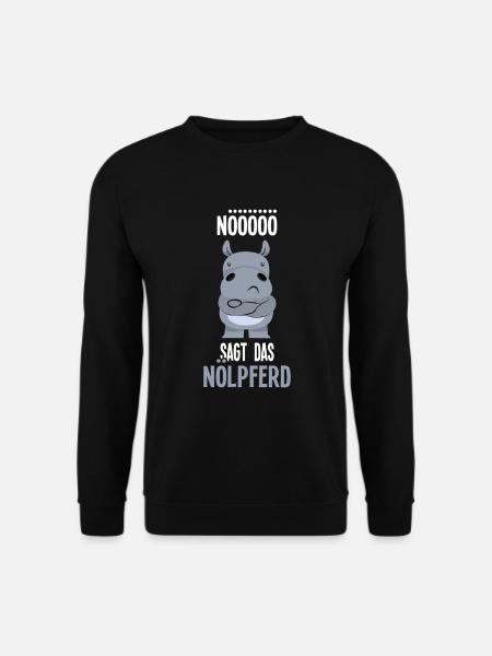 Nö sagt das Nölpferd - Unisex Pullover - Schwarz