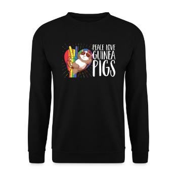 Super cadeau pour les propriétaires de cobayes - Sweat-shirt Unisexe - noir - Devant - Alina (178cm) & Michal (187cm)