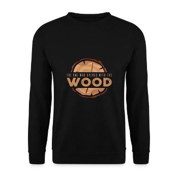 Celui qui parle au bois - Sweat-shirt Unisexe - noir - Devant - Alina (178cm) & Michal (187cm)