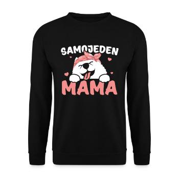 Samoyed Mama Samoyed Samoyed Dog Gift - Unisex Sweatshirt - black - Front - Alina (178cm) & Michal (187cm)
