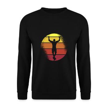 Calisthenics Sunset Vintage - Sweat-shirt Unisexe - noir - Devant - Alina (178cm) & Michal (187cm)