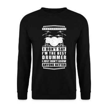Percussionniste | Le cadeau de Drummer - Sweat-shirt Unisexe - noir - Devant - Alina (178cm) & Michal (187cm)