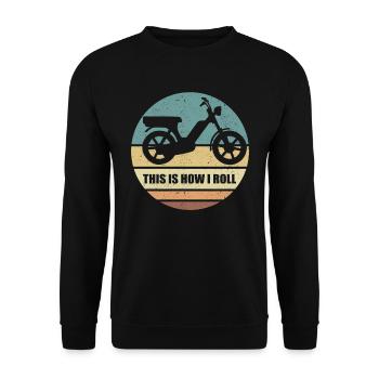 Moped Mofas Moped Rider Moped Mopeds Gift - Unisex Sweatshirt - black - Front - Alina (178cm) & Michal (187cm)