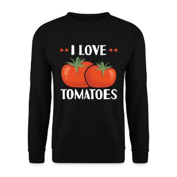 Tomate Jardin jardinier cadeau - Sweat-shirt Unisexe - noir - Devant - Alina (178cm) & Michal (187cm)