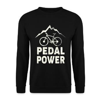 Hobby Biker Passion Pedal Power bike bike - Unisex Sweatshirt - black - Front - Alina (178cm) & Michal (187cm)