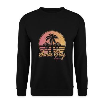 Santa Cruz California - Unisex Pullover - Schwarz - Vorne - Alina (178cm) & Michal (187cm)