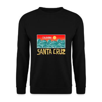 Santa Cruz California - Unisex Pullover - Schwarz - Vorne - Alina (178cm) & Michal (187cm)