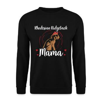 Rhodesian Ridgeback Mom | Dog Owner Gift - Unisex Sweatshirt - black - Front - Alina (178cm) & Michal (187cm)