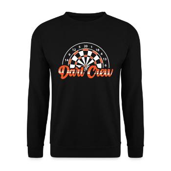 Dart Darts Darter Darten Dartmannschaft Geschenk - Unisex Pullover - Schwarz - Vorne - Alina (178cm) & Michal (187cm)