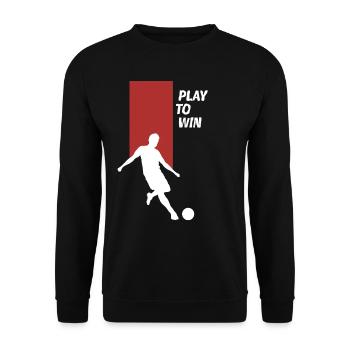 Football joueur Soccer Design Minimaliste Icône - Sweat-shirt Unisexe - noir - Devant - Alina (178cm) & Michal (187cm)