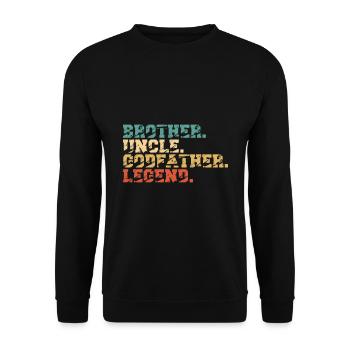 brother uncle godfather legend - Sweat-shirt Unisexe - noir - Devant - Alina (178cm) & Michal (187cm)
