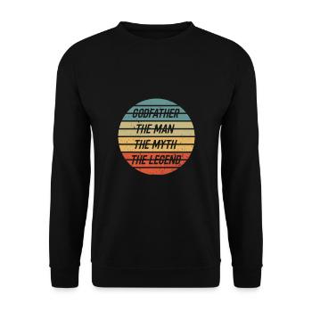godfather the man the myth the legend - Sweat-shirt Unisexe - noir - Devant - Alina (178cm) & Michal (187cm)