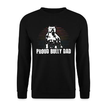 American Bully Dad Dog Owner Dog Gift - Unisex Sweatshirt - black - Front - Alina (178cm) & Michal (187cm)