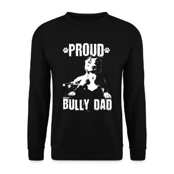American Bully Dad Dog Dog Owner Gift - Unisex Sweatshirt - black - Front - Alina (178cm) & Michal (187cm)