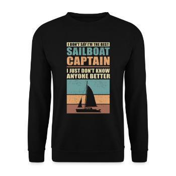 Voilier voilier capitaine skipper marin cadeau - Sweat-shirt Unisexe - noir - Devant - Alina (178cm) & Michal (187cm)