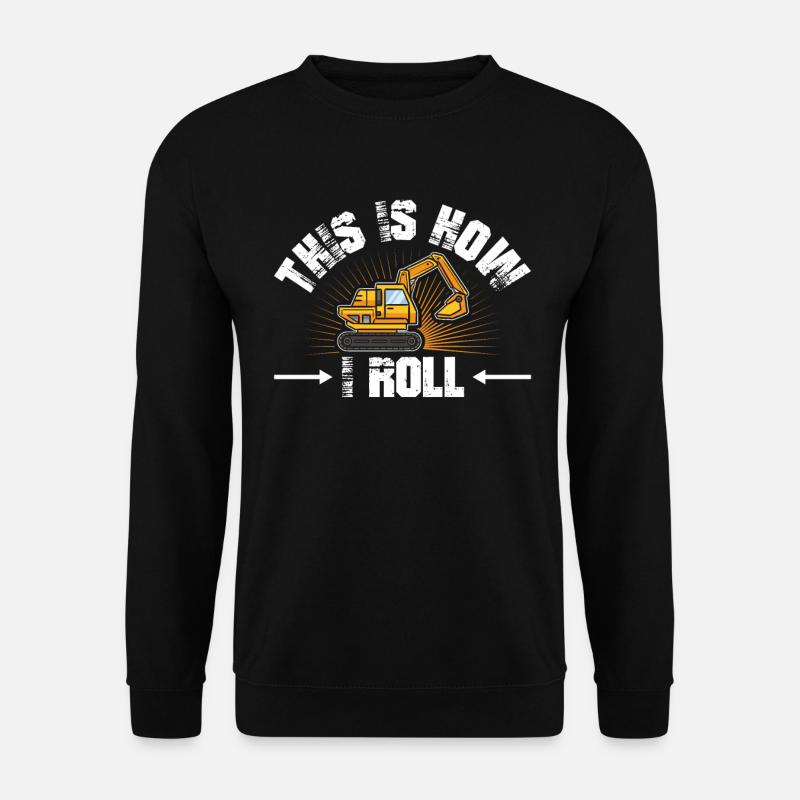 Baggerfahrer Baggern Baggerführer Bagger Geschenk - Unisex Pullover - Schwarz