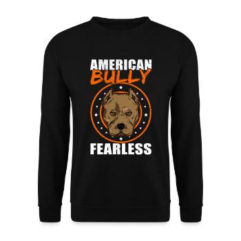 Cadeau de race de chien de propriétaire de chien américain Bully - Sweat-shirt Unisexe - noir - Devant - Alina (178cm) & Michal (187cm)