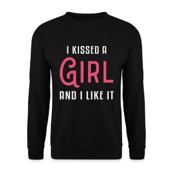 Lesbienne lesbienne lesbiennes LGBT Arc-en-ciel Cadeau - Sweat-shirt Unisexe - noir - Devant - Alina (178cm) & Michal (187cm)