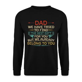 papa anniversaire fête des pères cadeau idée cadeau - Sweat-shirt Unisexe - noir - Devant - Alina (178cm) & Michal (187cm)