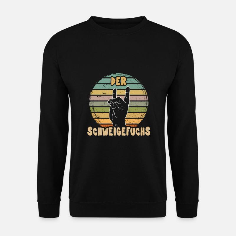 Der Schweigefuchs - Unisex Pullover - Schwarz