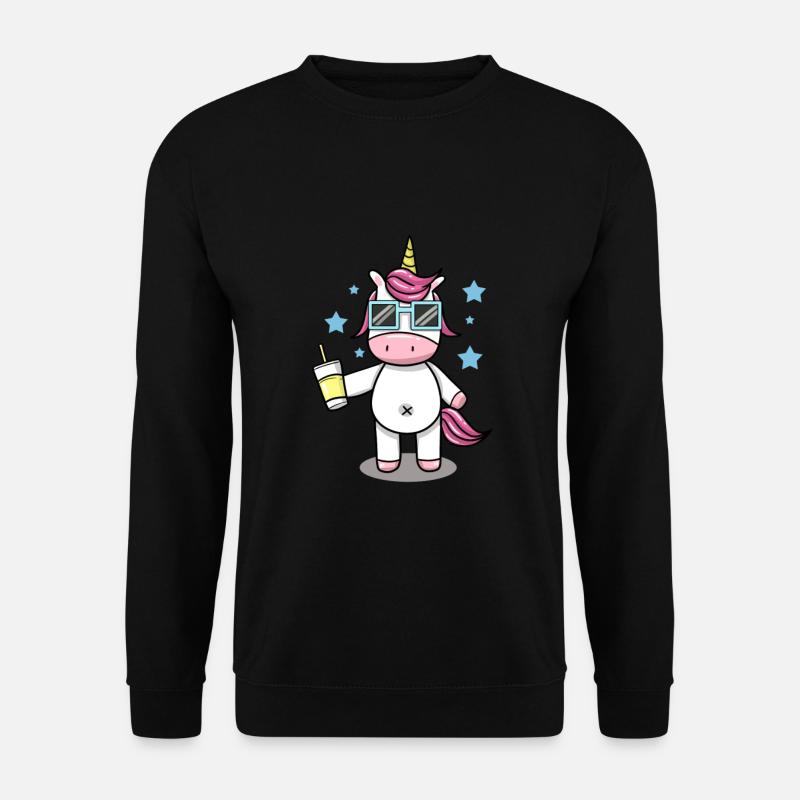 Einhorn cool Sonnenbrille - Unisex Pullover - Schwarz