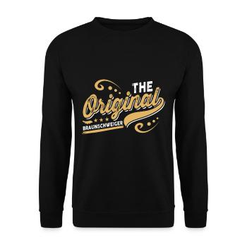 The original Braunschweiger - Unisex Pullover - Schwarz - Vorne - Alina (178cm) & Michal (187cm)