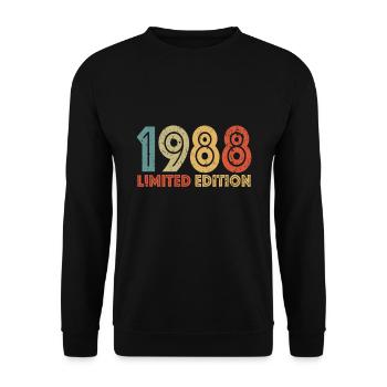 Limited Edition 1988 - Unisex Pullover - Schwarz - Vorne - Alina (178cm) & Michal (187cm)