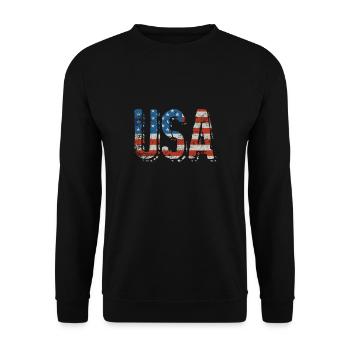 États-Unis - Sweat-shirt Unisexe - noir - Devant - Alina (178cm) & Michal (187cm)